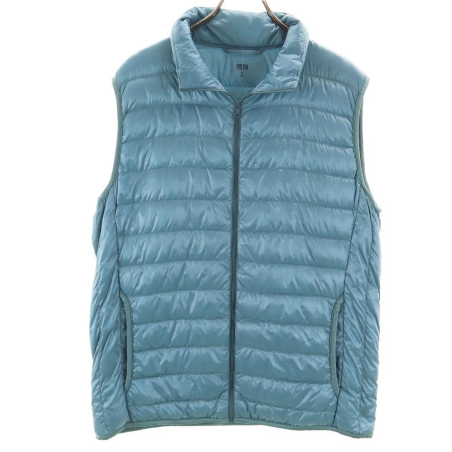 ユニクロ（UNIQLO） ウルトラライト ダウンベスト XL ブルー メンズ
