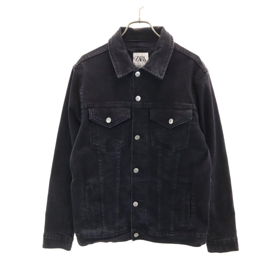 【新品タグ付】2万3990円　ZARAメンズ黒　アウタージャケットSザラ ZARA（ザラ） デニムジャケット S ブラック ジージャン メンズ 古着