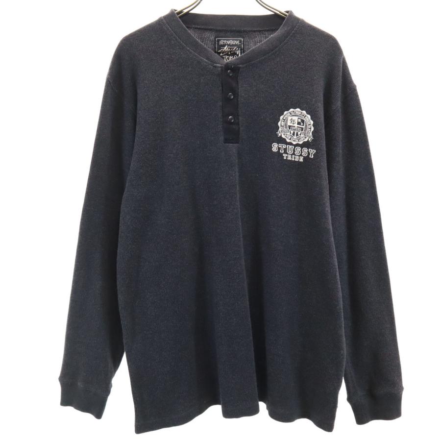 STUSSY（ステューシー） 長袖 ヘンリーネック サーマル Tシャツ L