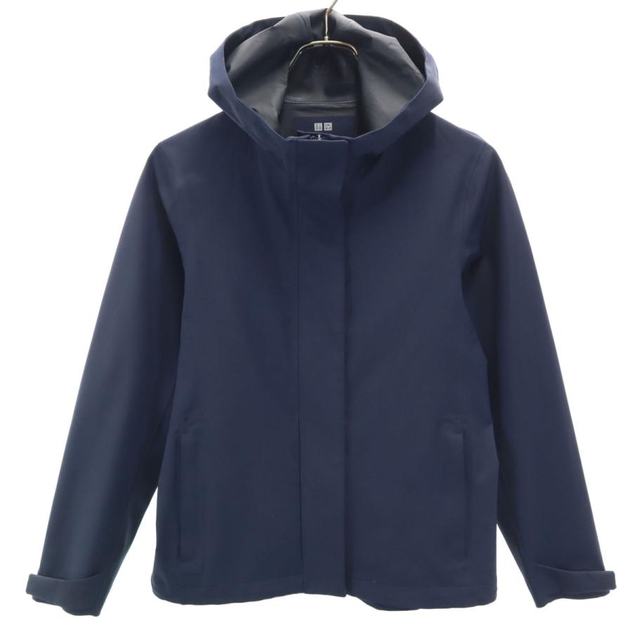 ユニクロ（UNIQLO） ブロックテック パーカー S ネイビー レディース 