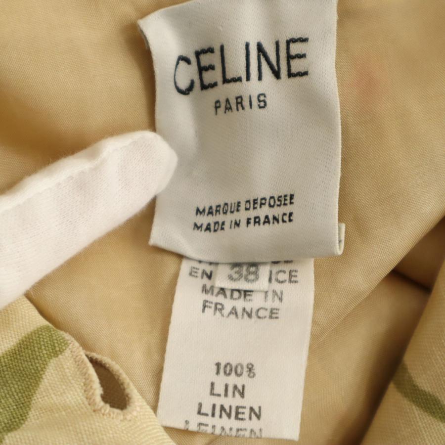 CELINE（セリーヌ） フランス製 花柄 コート 38 ベージュ レディース 