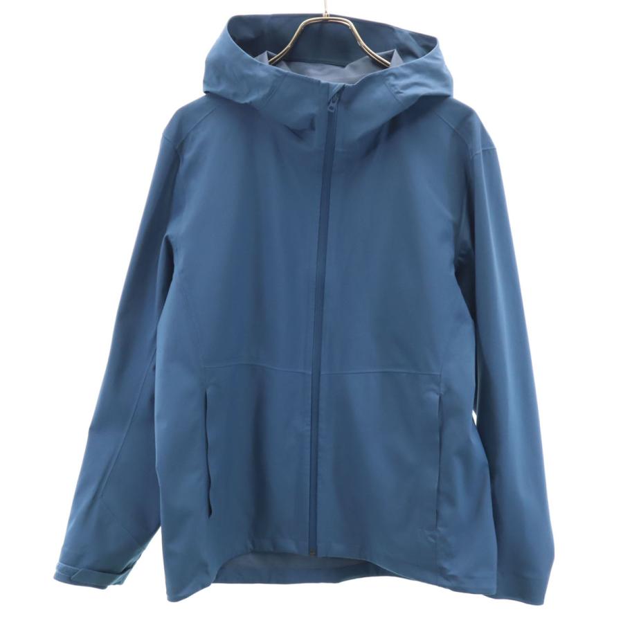 ユニクロ（UNIQLO） 長袖 ブロックテック パーカー L 青紺 メンズ 古着