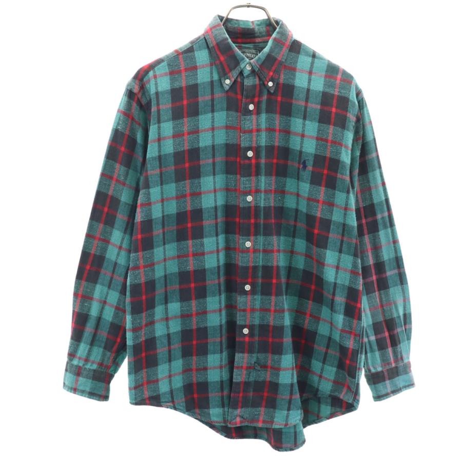 POLO COUNTRY RALPH LAUREN ポロカントリー ラルフローレン 80s 90s オールド タータンチェック柄 長袖 コットンシャツ S メンズ POLO COUNTRY RALPH LAUREN ポロカントリー ラルフローレン 80s 90s