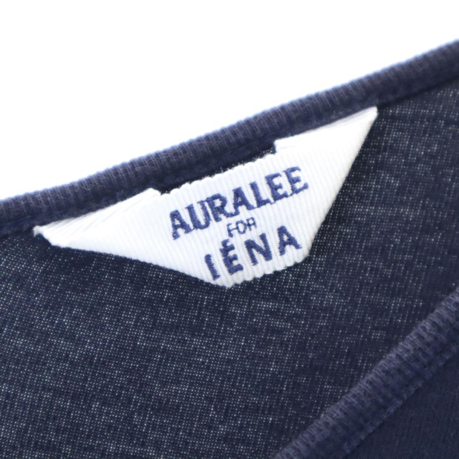 AURALEE オーラリー イエナ別注 長袖 Vネック カットソー 1 ネイビー