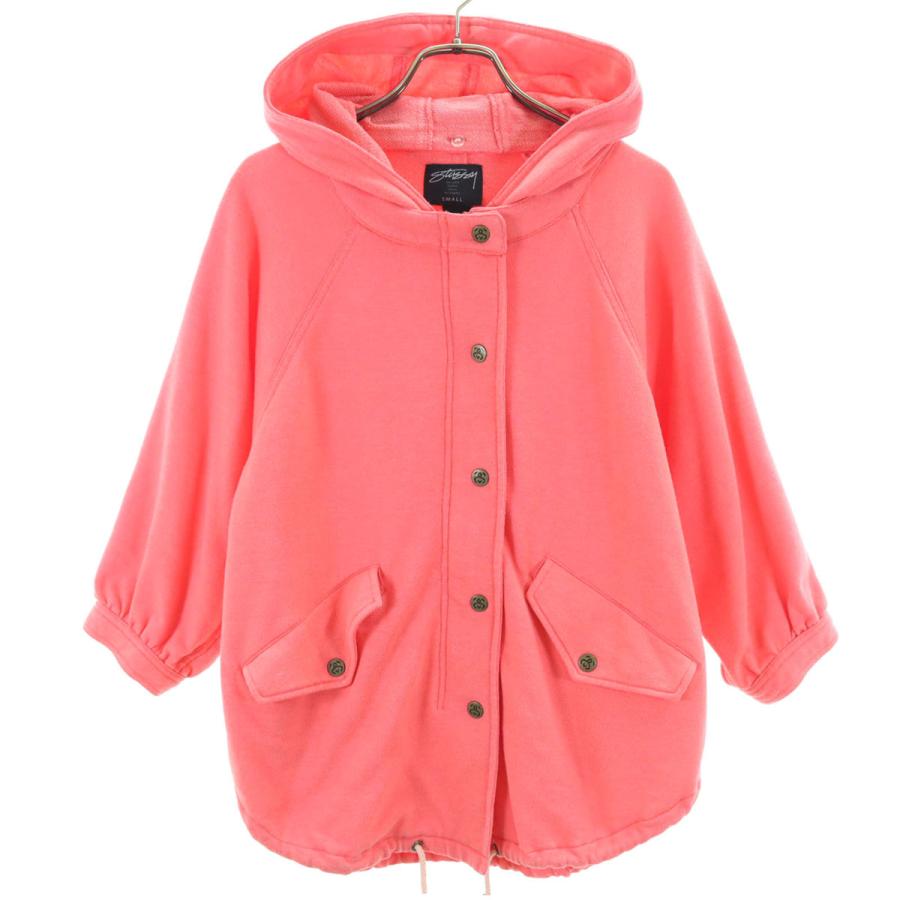 STUSSY - 古着 STUSSY ステューシー 7分袖 スウェット ブルゾン S ピンク ジャケット レディース STUSSY（ステューシー） 7分袖 スウェット ブルゾン S ピンク