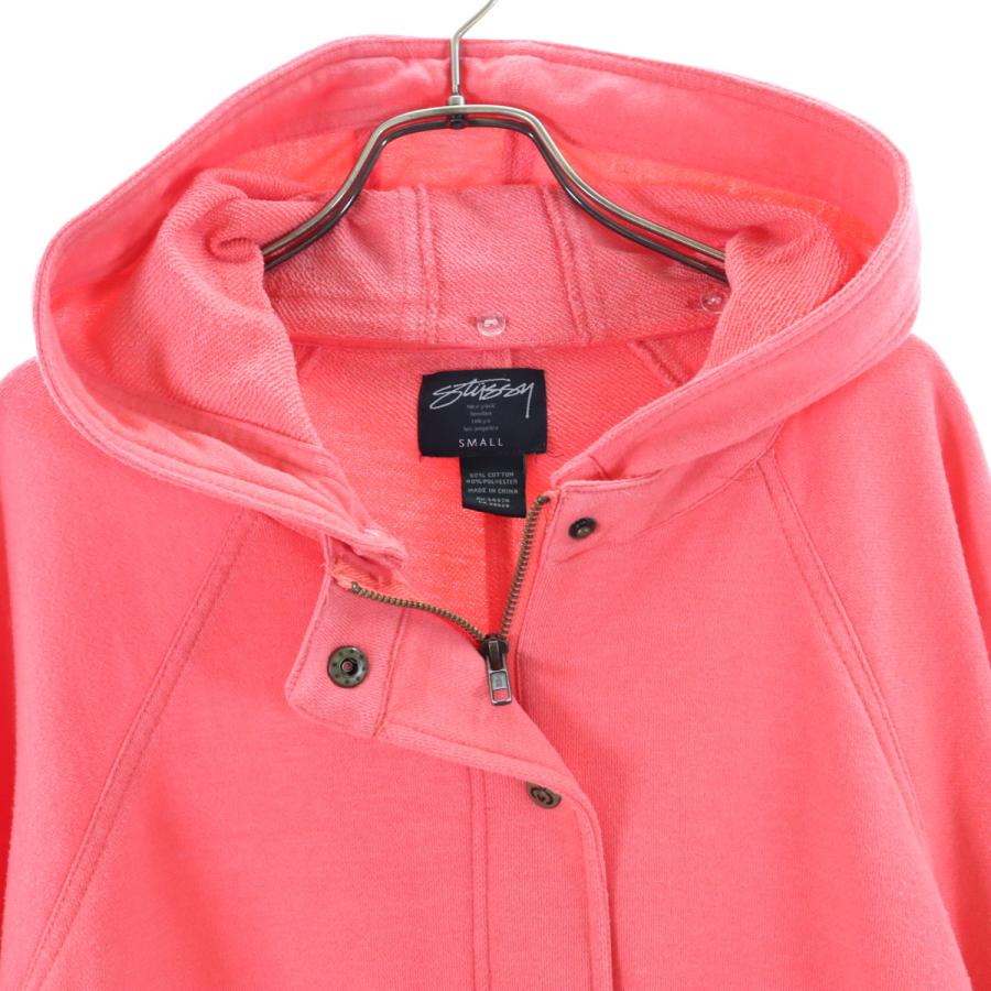 STUSSY - 古着 STUSSY ステューシー 7分袖 スウェット ブルゾン S ピンク ジャケット レディース STUSSY（ステューシー） 7分袖 スウェット ブルゾン S ピンク