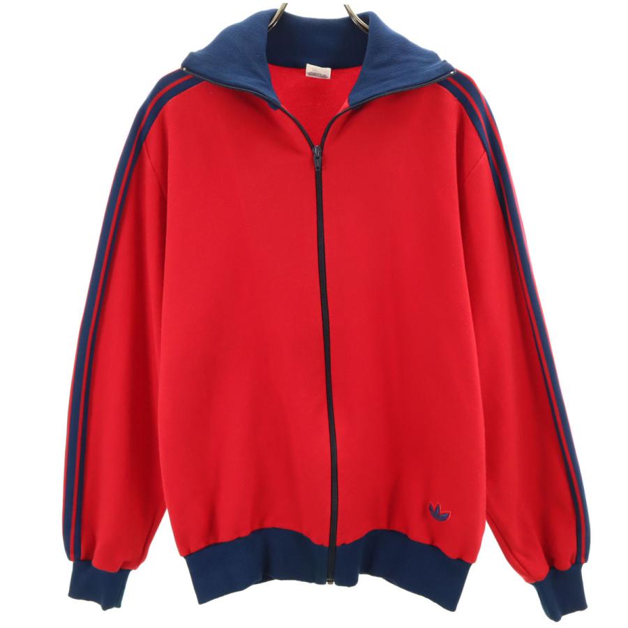 adidas アディダス 70s ヴィンテージ 西ドイツタグ デサント製 トレフォイルロゴ トラックジャケット 4 レッド メンズ adidas（アディダス） 70s ヴィンテージ 西ドイツタグ デサント製
