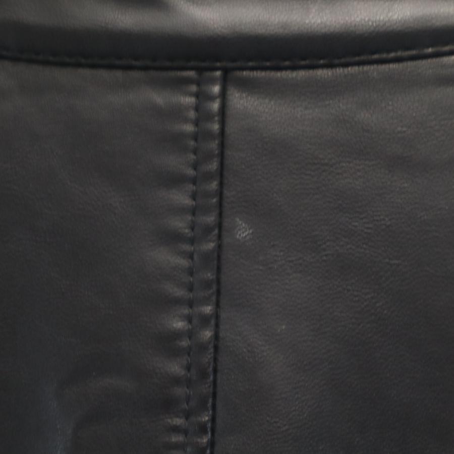 ユニクロ（UNIQLO） フェイク レザージャケット L 黒 メンズ 古着 中古