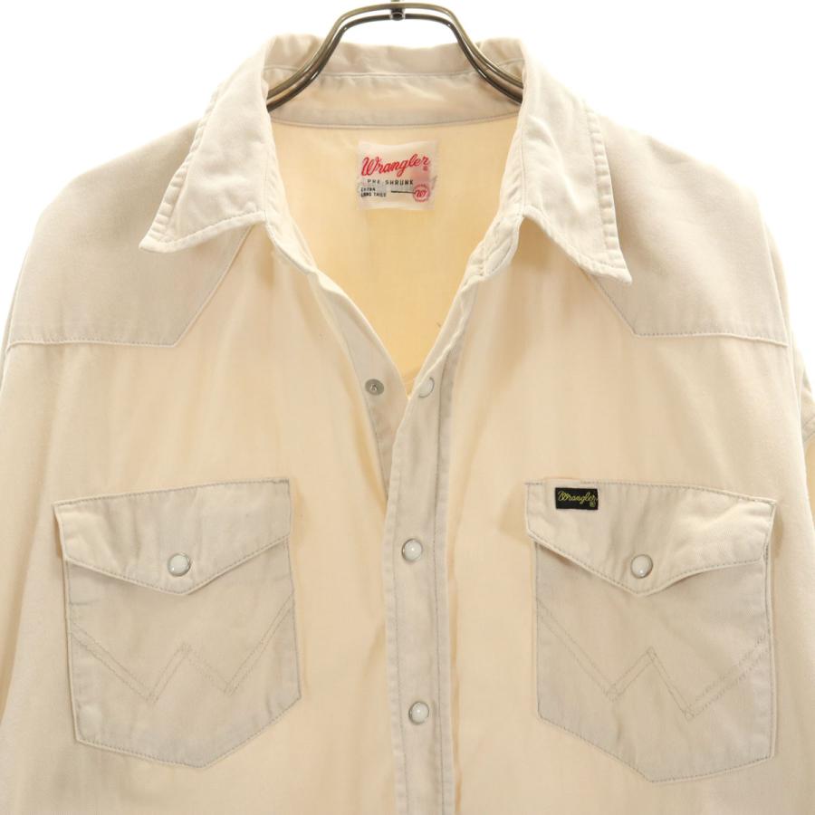 Wrangler（ラングラー） 長袖 ウエスタンシャツ S ベージュ メンズ