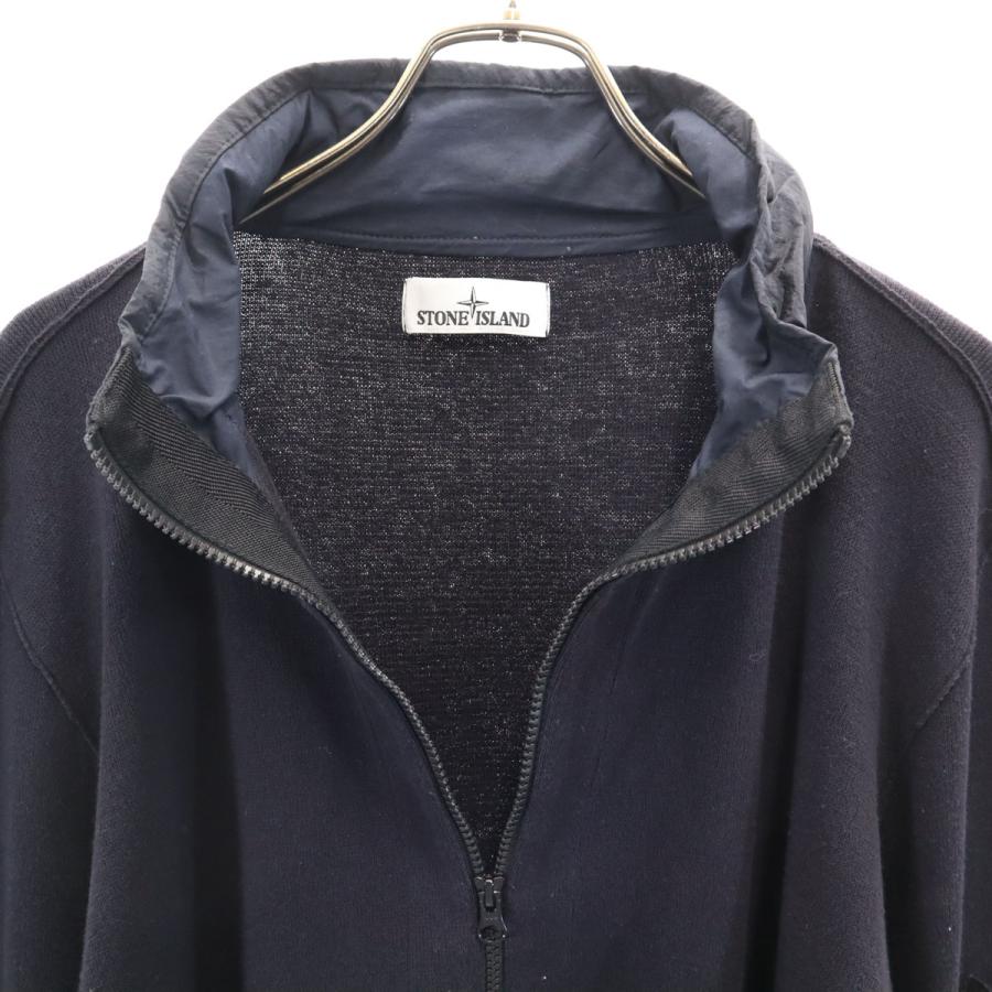 STONE ジップアップニット(インフード）サイズS　イタリア製 Stone Island ストーンアイランド MAGLIA ラムウール フード付き