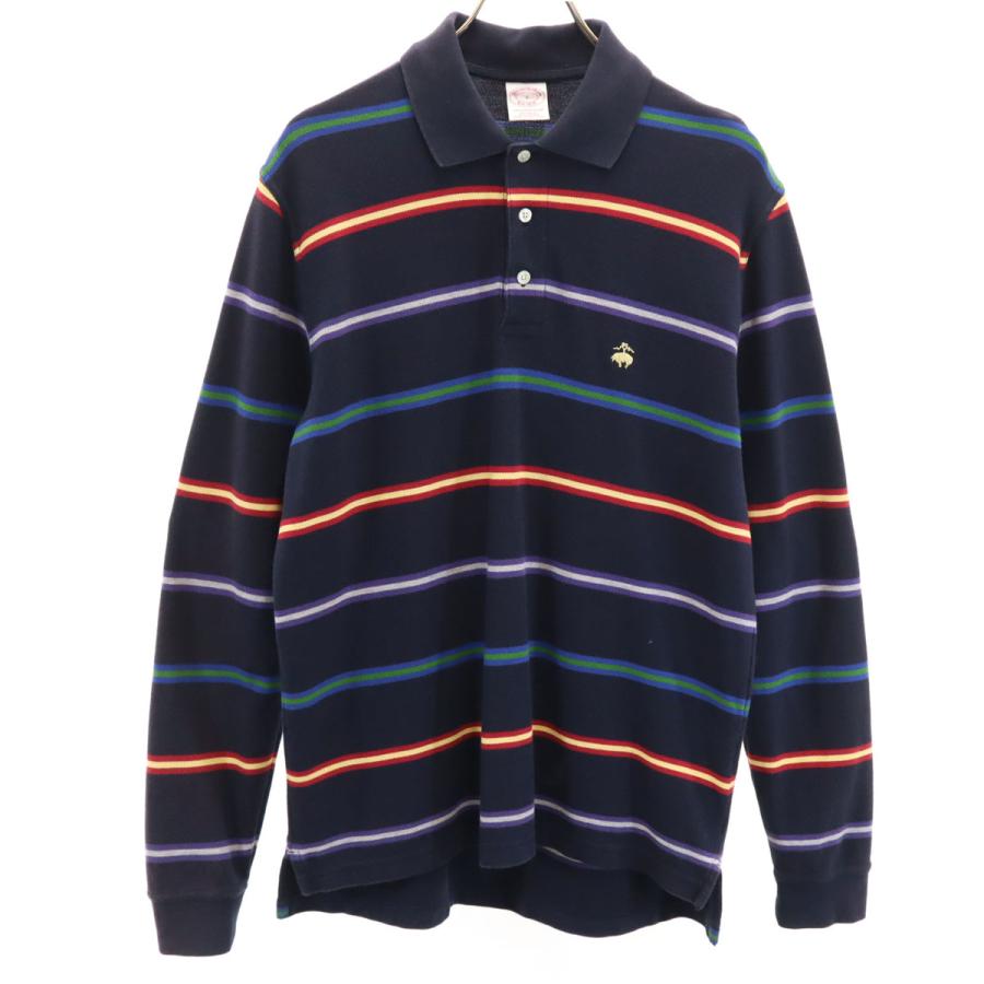 BROOKS BROTHERS（ブルックスブラザーズ） ボーダー柄 長袖 ポロシャツ