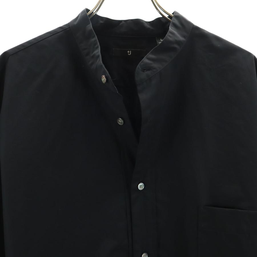 UNIQLO +J ユニクロ プラスジェイ 長袖 バンドカラーシャツ L ブラック
