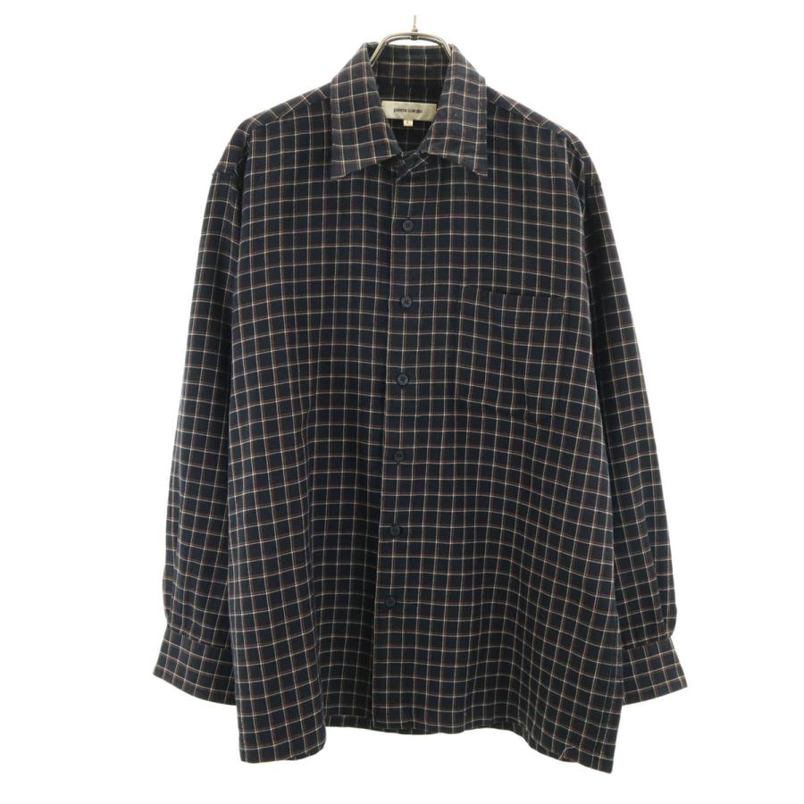 pierre cardin（ピエール カルダン） 日本製 チェック 長袖 シャツ L