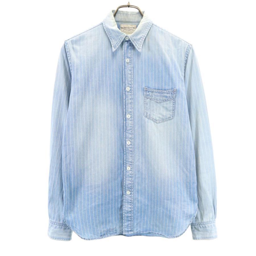RRLデニムストライプシャツ 長袖