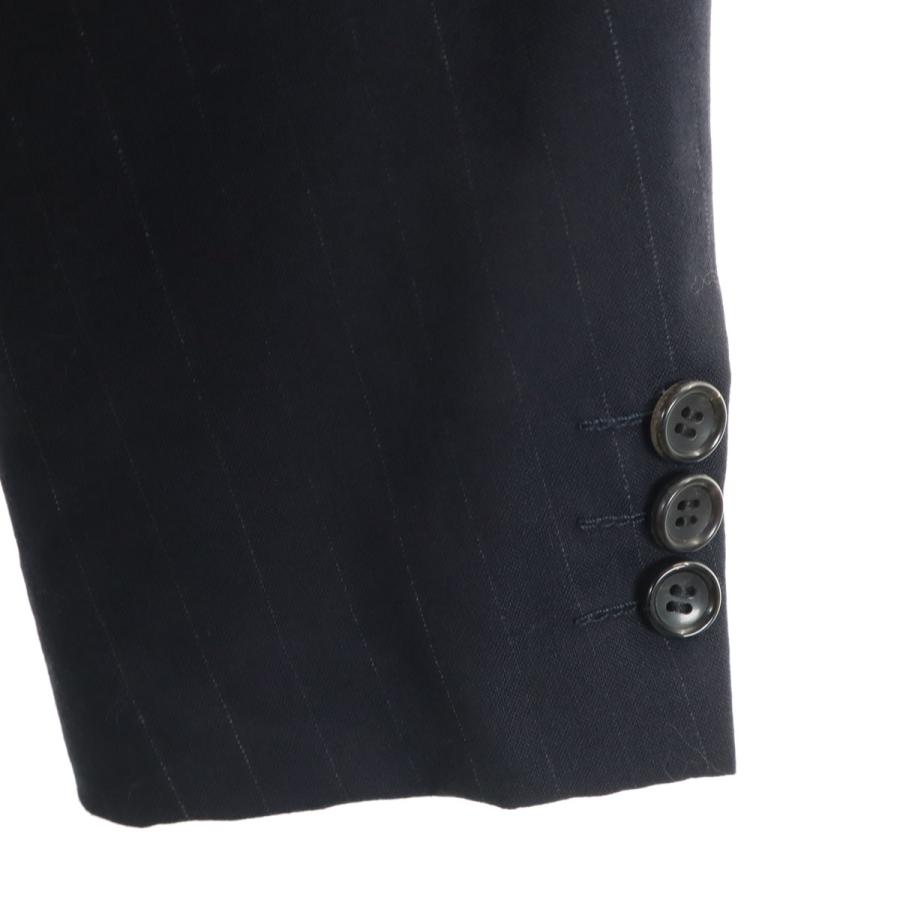 COMME des GARCONS コムデギャルソン 2011年 日本製 ウールブレンド ピンストライプ ハーネス ジャケット S ネイビー メンズ COMME des GARCONS（コムデギャルソン） 2011年 日本製 ウールブレンド