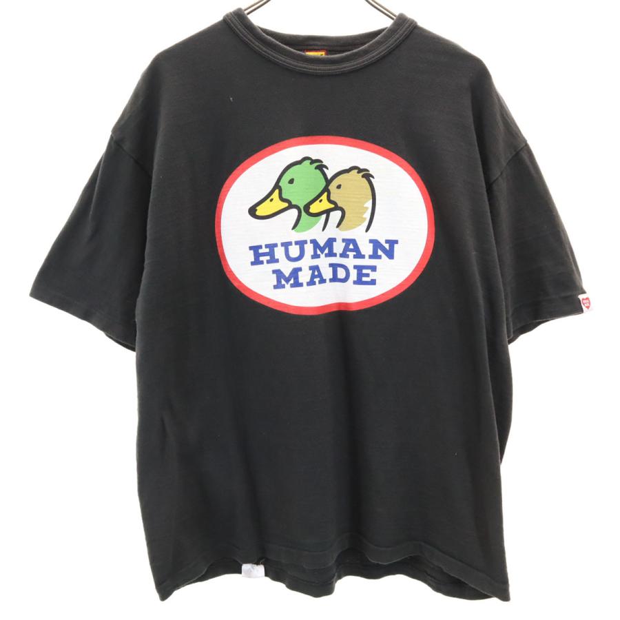 HUMAN MADE ヒューマンメイド 日本製 ダック 半袖 シングルステッチ プリント Tシャツ 2XL ブラック メンズ HUMAN MADE（ヒューマンメード） ヒューマンメイド 日本製 ダック 半袖