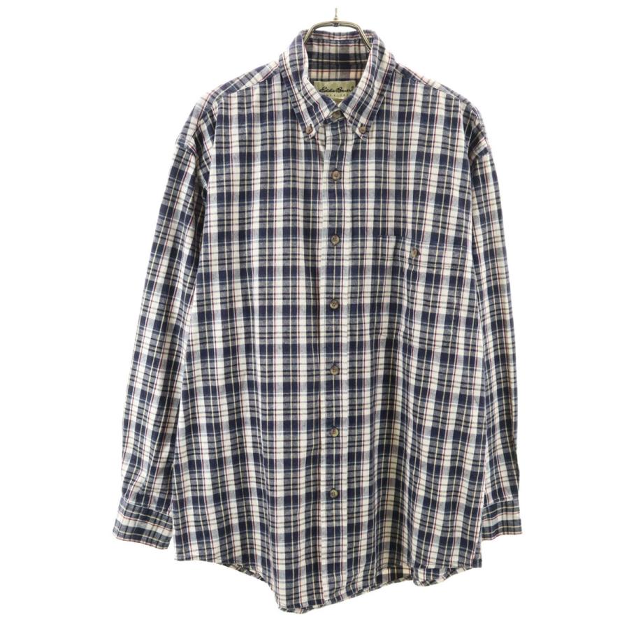 古着 エディーバウアー Eddie Bauer チェック柄 ボタンダウン 長袖 ライトネルシャツ メンズS相当/eaa592869 古着 エディーバウアー Eddie Bauer チェック柄 ボタンダウン 長袖