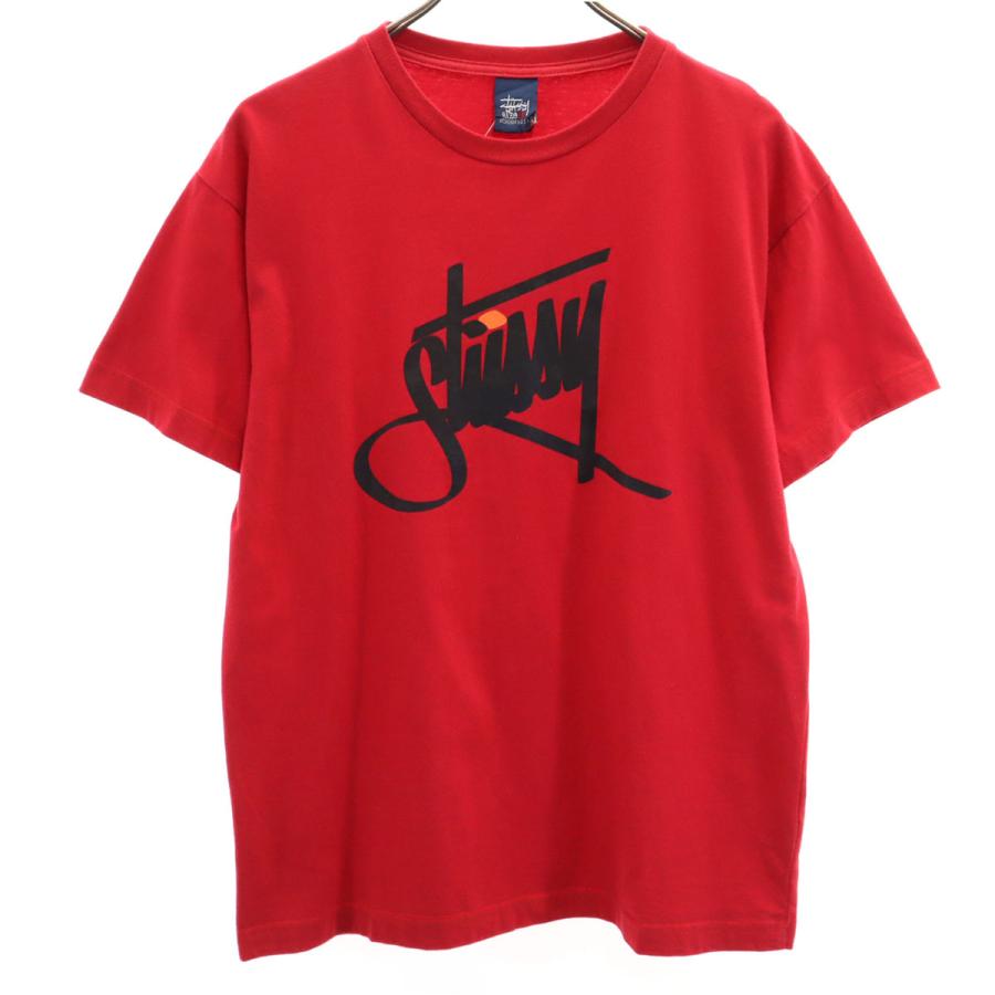 STUSSY（ステューシー） 90s オールド 紺タグ 半袖 Tシャツ M レッド