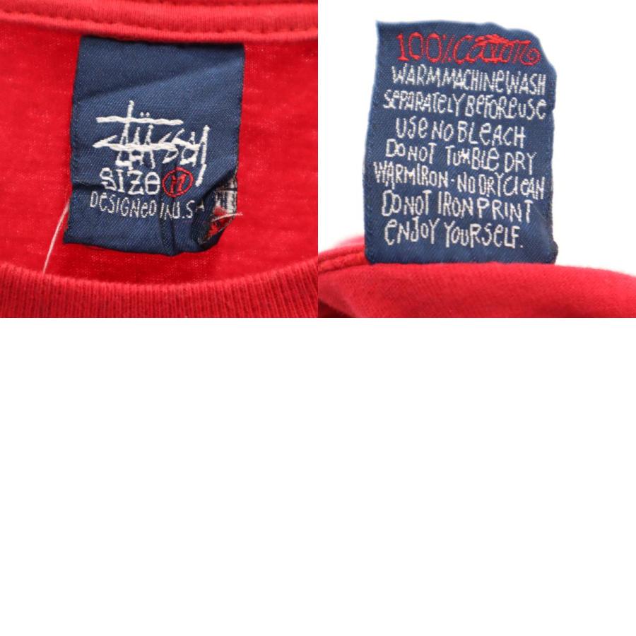 STUSSY（ステューシー） 90s オールド 紺タグ 半袖 Tシャツ M レッド