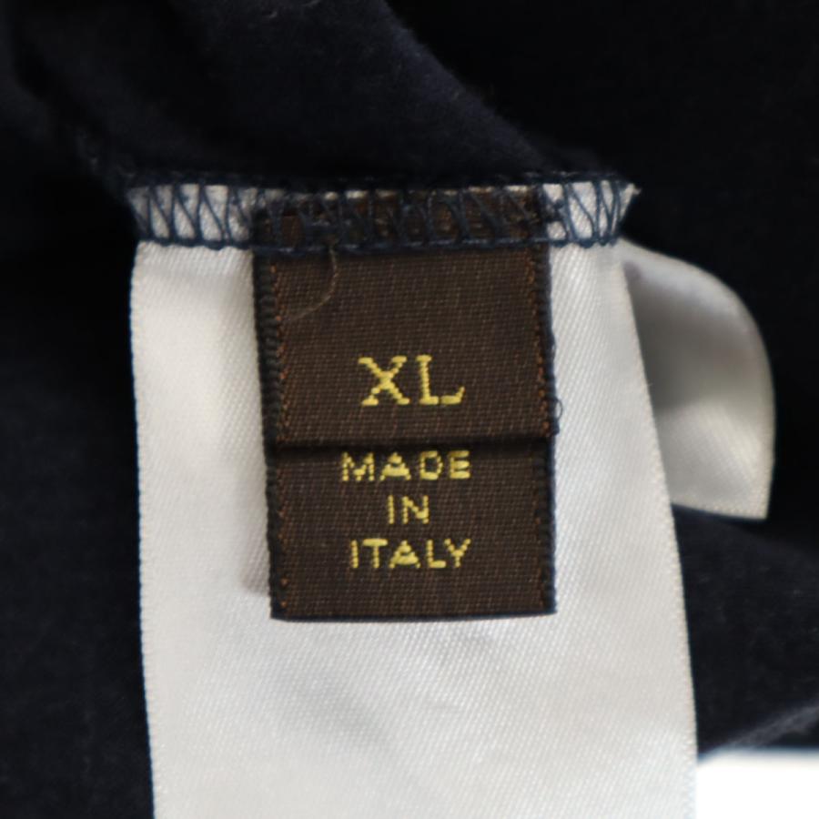 LOUIS VUITTON ルイヴィトン イタリア製 シルクブレンド エンジェル プリント 半袖 Tシャツ XL ネイビー 天使 メンズ LOUIS VUITTON（ルイ・ヴィトン） イタリア製 シルクブレンド