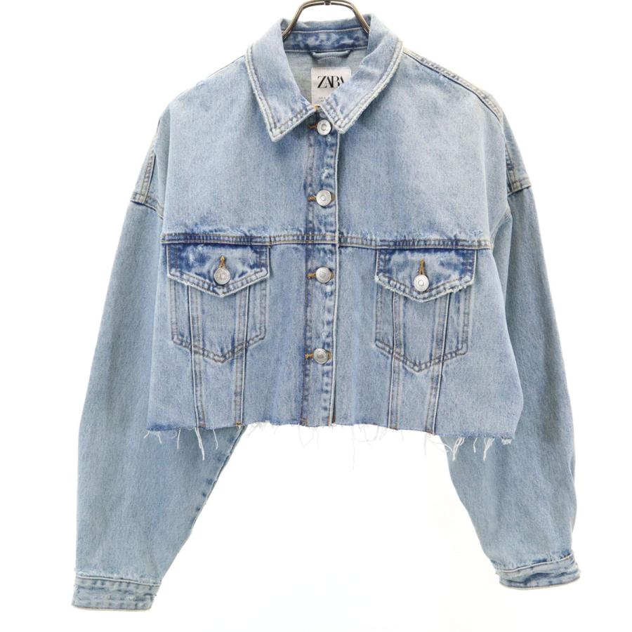 ZARA（ザラ） ショート丈 カットオフ デニムジャケット L ジージャン