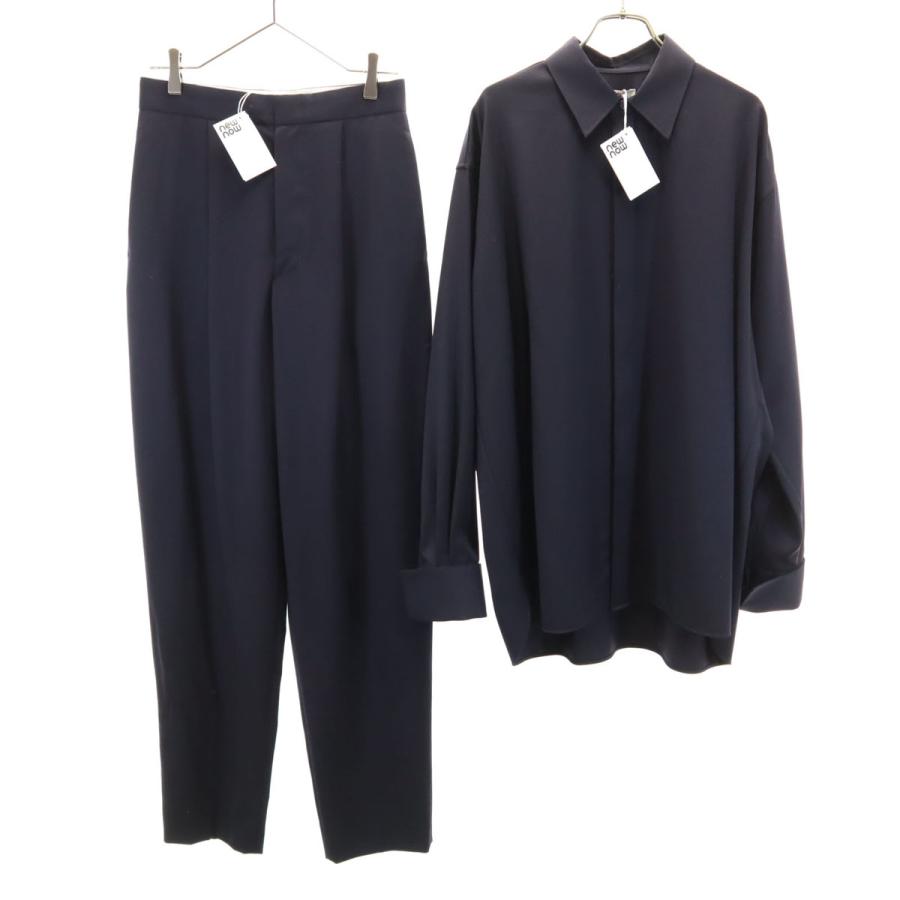 未使用 newnow ニューナウ 日本製 ウール 長袖 シャツ 上下