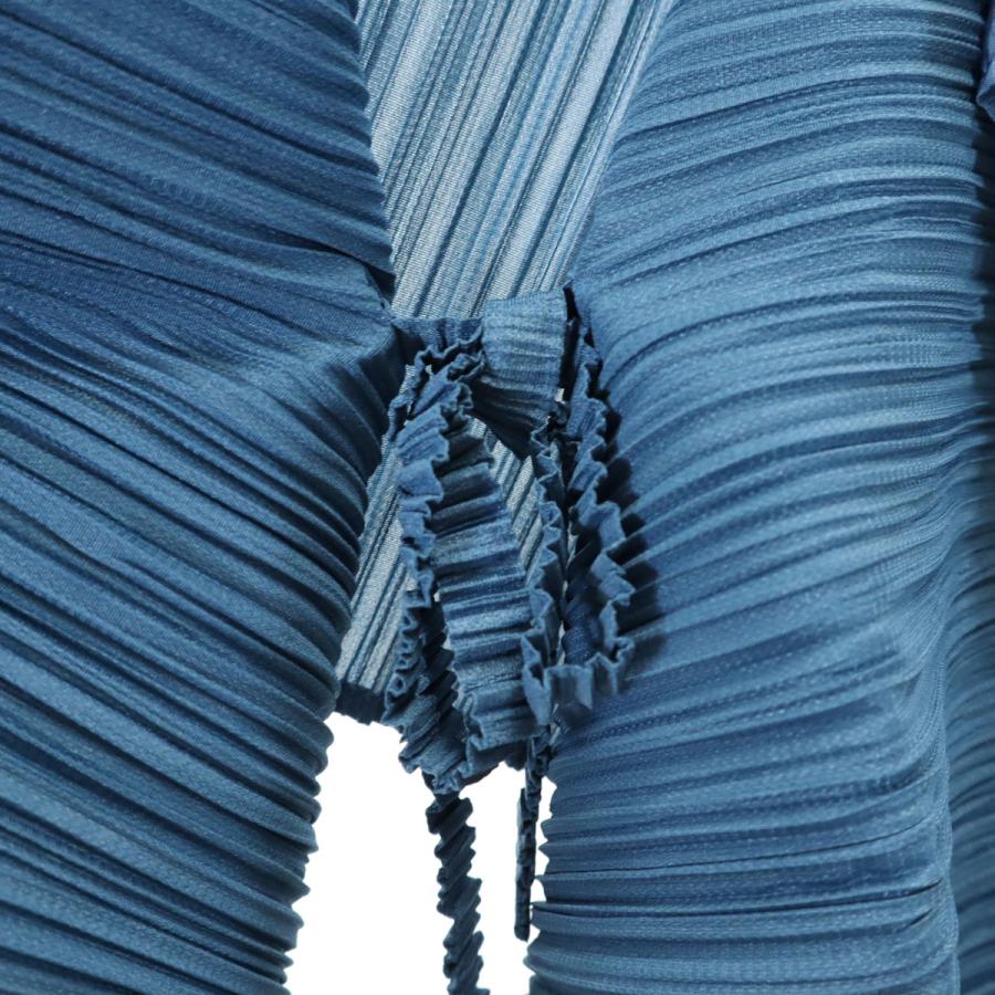 イッセイミヤケのプリーツプリーズ　フリル長袖カーディガン PLEATS PLEASE（プリーツ プリーズ） 日本製 長袖 プリーツ フリル