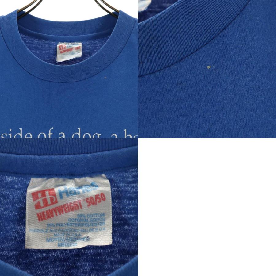 Hanes（ヘインズ） 90s USA製 オールド メッセージプリント 半袖 T
