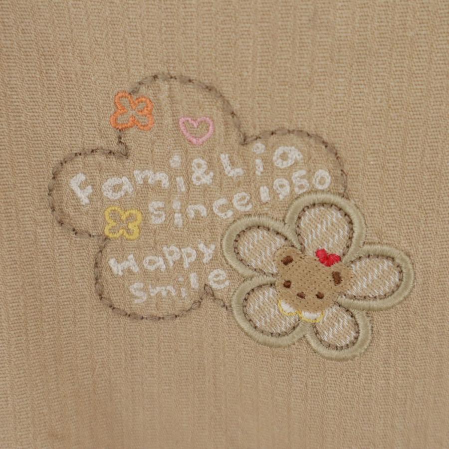 ファミリア（Familiar） 花 刺繍 ワンピース 120 ベージュ キッズ 古着