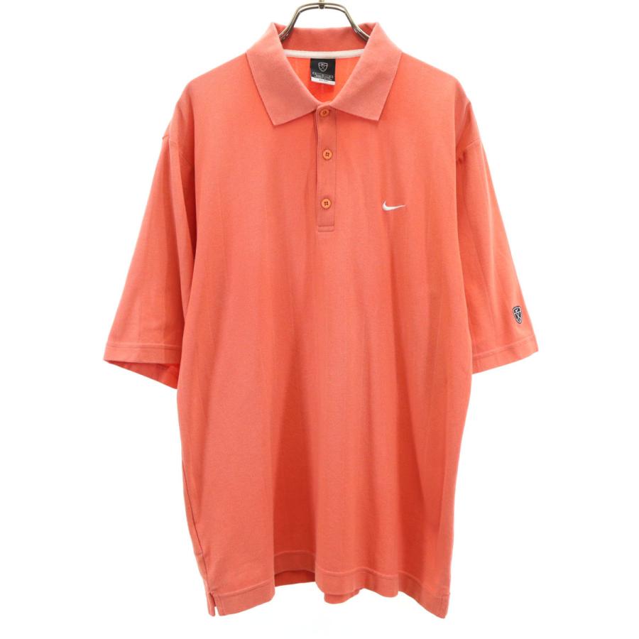 NIKE GOLF ナイキゴルフ ストライプ柄 5分袖 ポロシャツ L