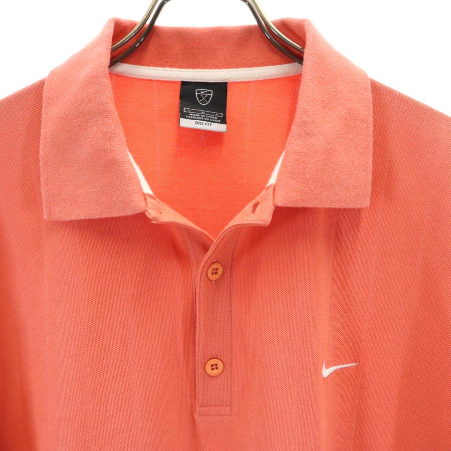 NIKE GOLF ナイキゴルフ ストライプ柄 5分袖 ポロシャツ L