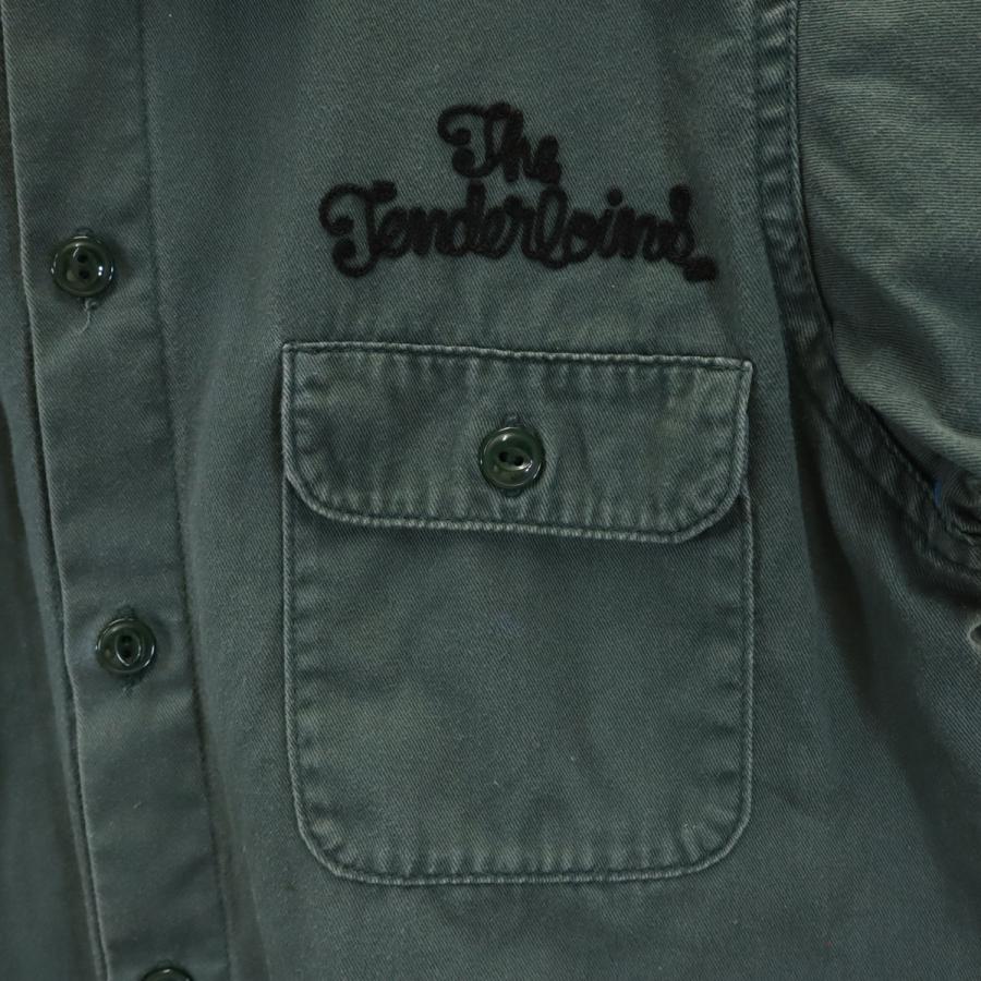 TENDERLOIN（テンダーロイン） 日本製 半袖 ワークシャツ XS グリーン