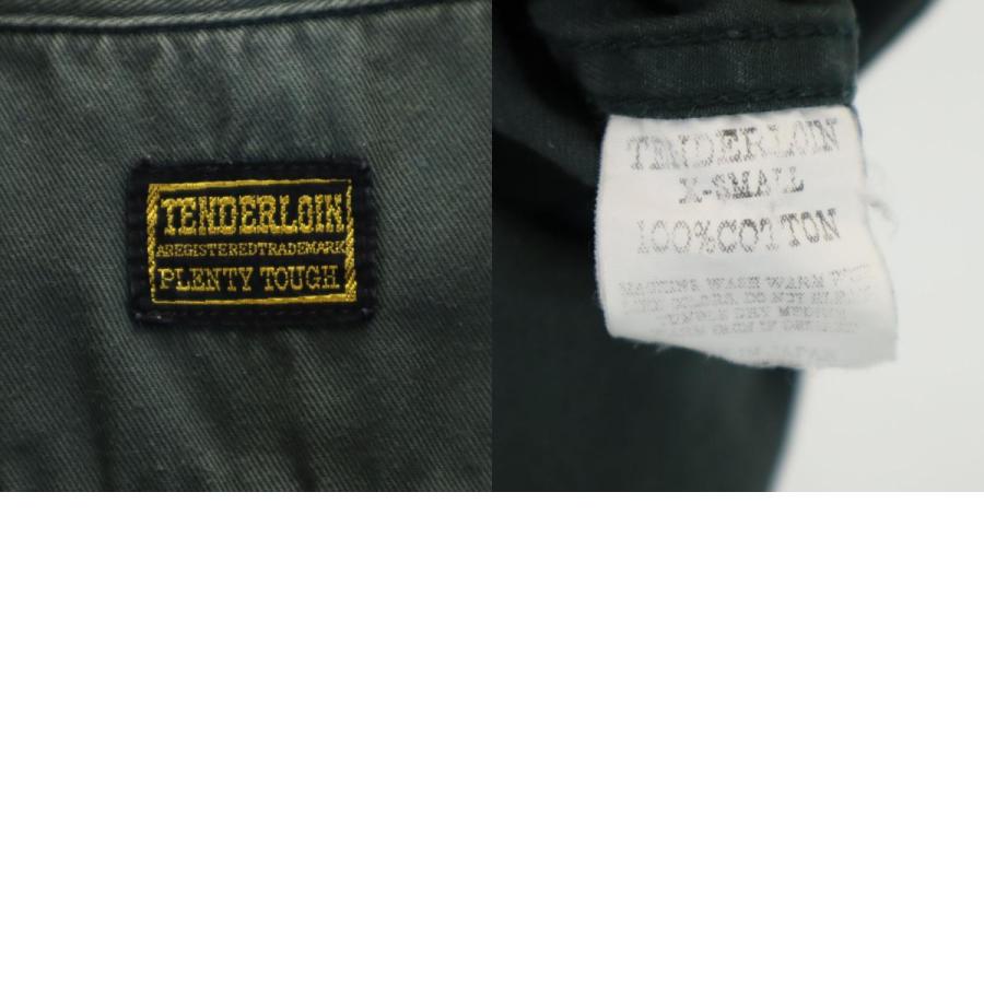 S*要様 日本製テンダーロインTenderloin カーキ×黒 オープンシャツM TENDERLOIN（テンダーロイン） 日本製 半袖 ワークシャツ XS グリーン