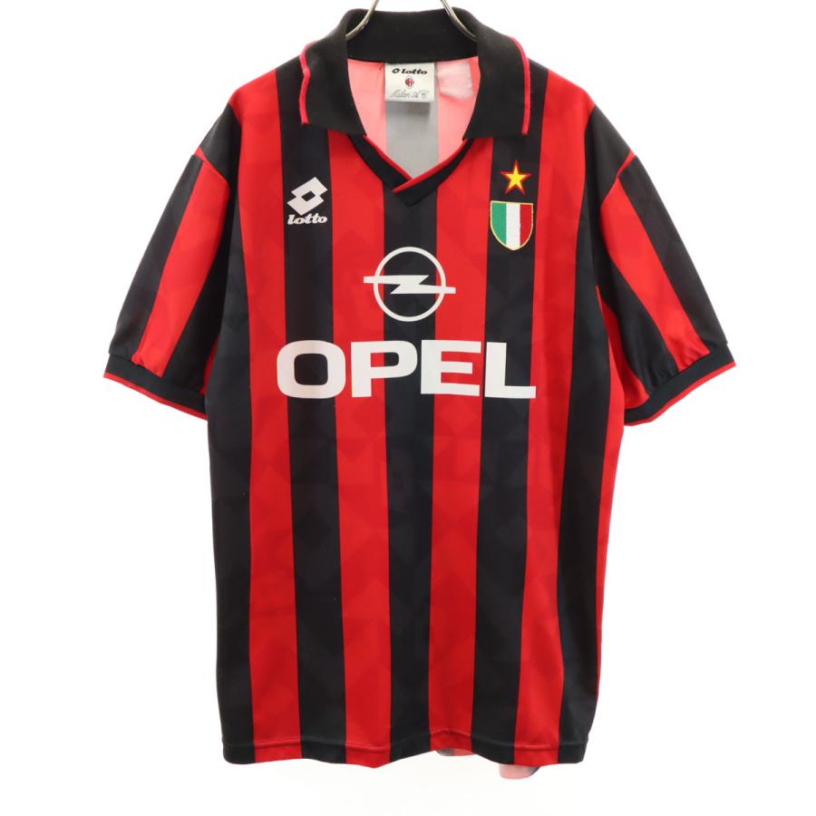 【希少】ACミラン　ユニフォーム　サッカー　lotto　半袖　Mサイズ LOTTO（ロット） サッカー 半袖 ACミラン #8 ユニフォーム レッド