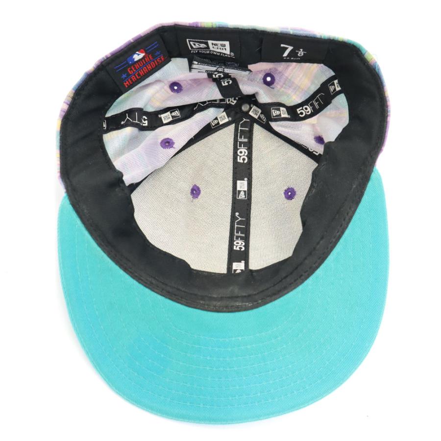 NEW ERA（ニューエラ） 59FIFTY チェック柄 キャップ 7 1/8 パープル系