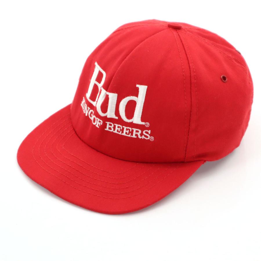 Budweiser バドワイザー USA製 キャップ レッド スナップバック 帽子