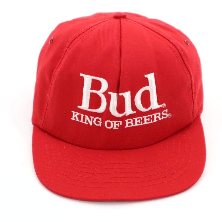 Budweiser バドワイザー USA製 キャップ レッド スナップバック 帽子