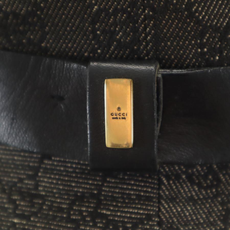 古着 GUCCI グッチ イタリア製 GGロゴ ハット XL チャコールグレー 帽子 メンズ GUCCI（グッチ） イタリア製 GGロゴ ハット XL チャコールグレー 帽子
