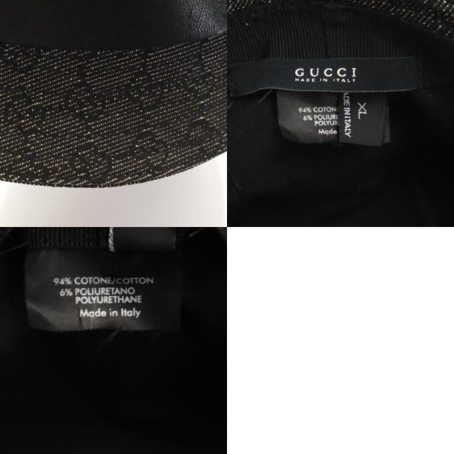 GUCCI（グッチ） イタリア製 GGロゴ ハット XL チャコールグレー 帽子