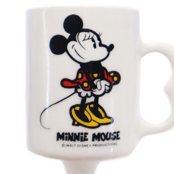 フェデラル 60s 70s ミニーマウス ヴィンテージ  フッテッド マグカップ ホワイト オールド メンズ 古着 中古の画像