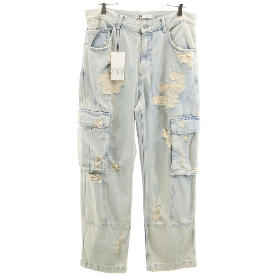 ZARA 未使用 ザラ ヴィンテージ加工 デニム カーゴパンツ 42