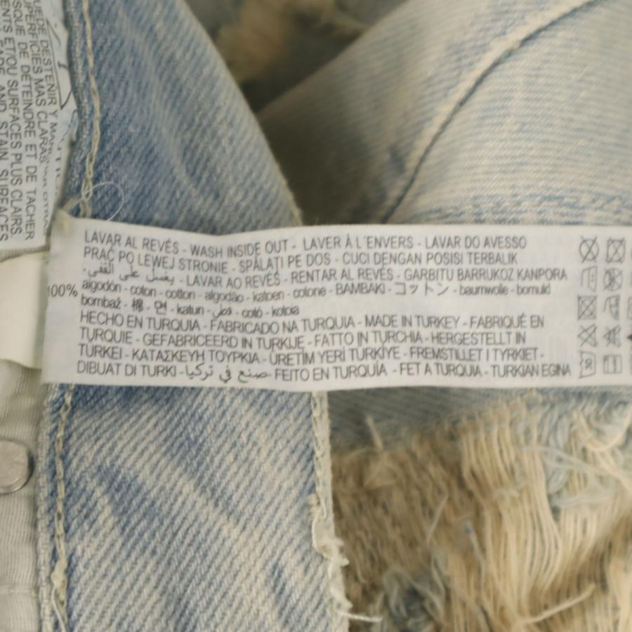 ZARA（ザラ） 未使用 ヴィンテージ加工 デニム カーゴパンツ 42 アイス 