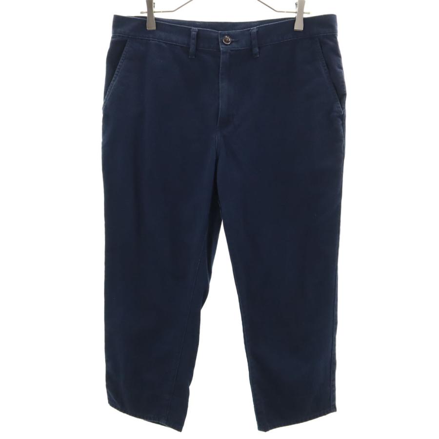 ジーユー（GU） クロップドパンツ XL ネイビー メンズ 古着 中古