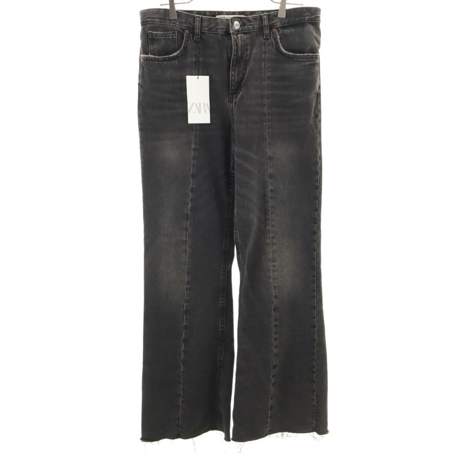 ZARA（ザラ） 未使用 フレアデニムパンツ 40 チャコール レディース 