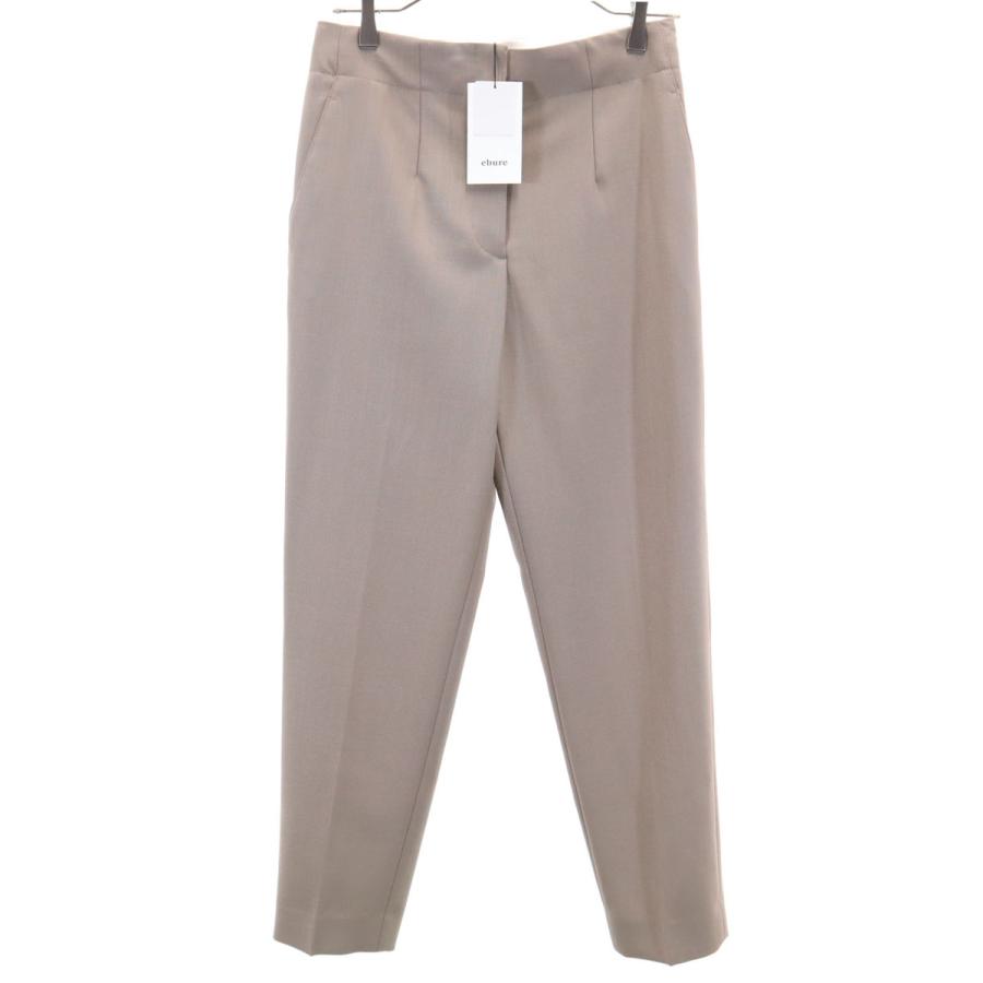 ebure 未使用 エブール 日本製 ウール テーパードパンツ 38 ベージュ系