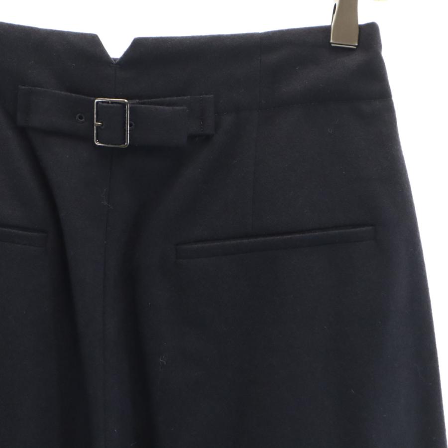ebure 未使用 エブール 日本製 ハイウエスト ワイドパンツ 38 ネイビー