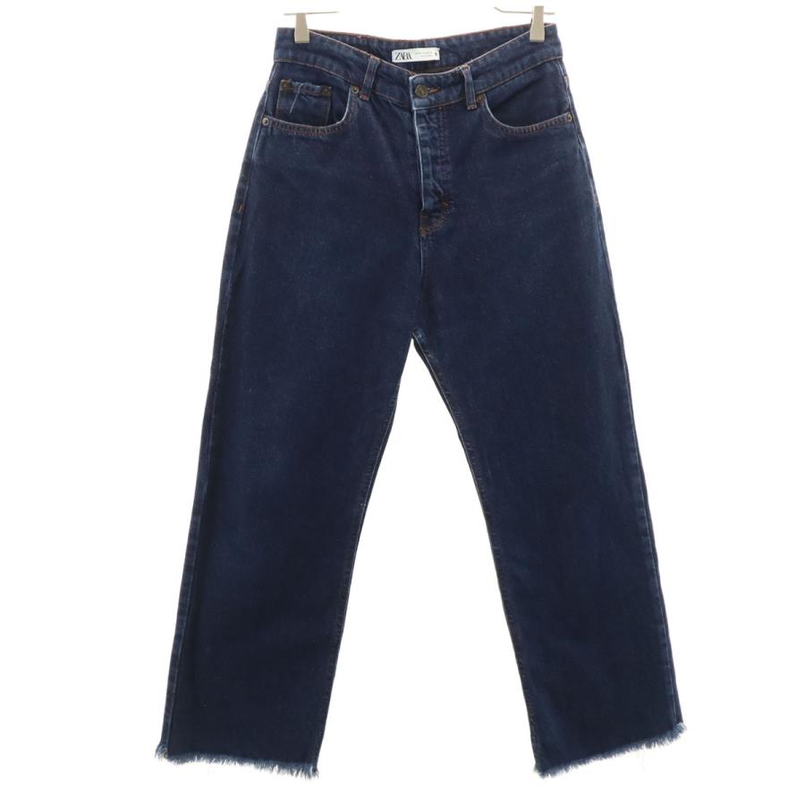 ZARA（ザラ） カットオフ加工 デニムパンツ 38 インディゴブルー