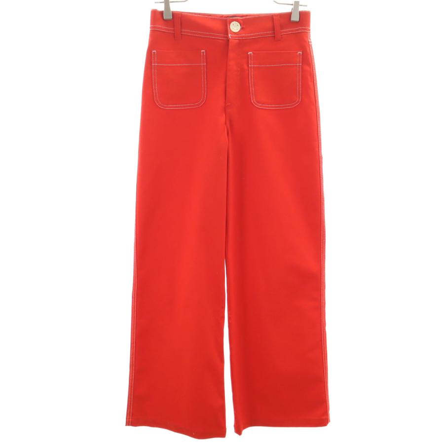 ZARA（ザラ） 美品 ワイドパンツ S レッド TRF COLLECTION レディース