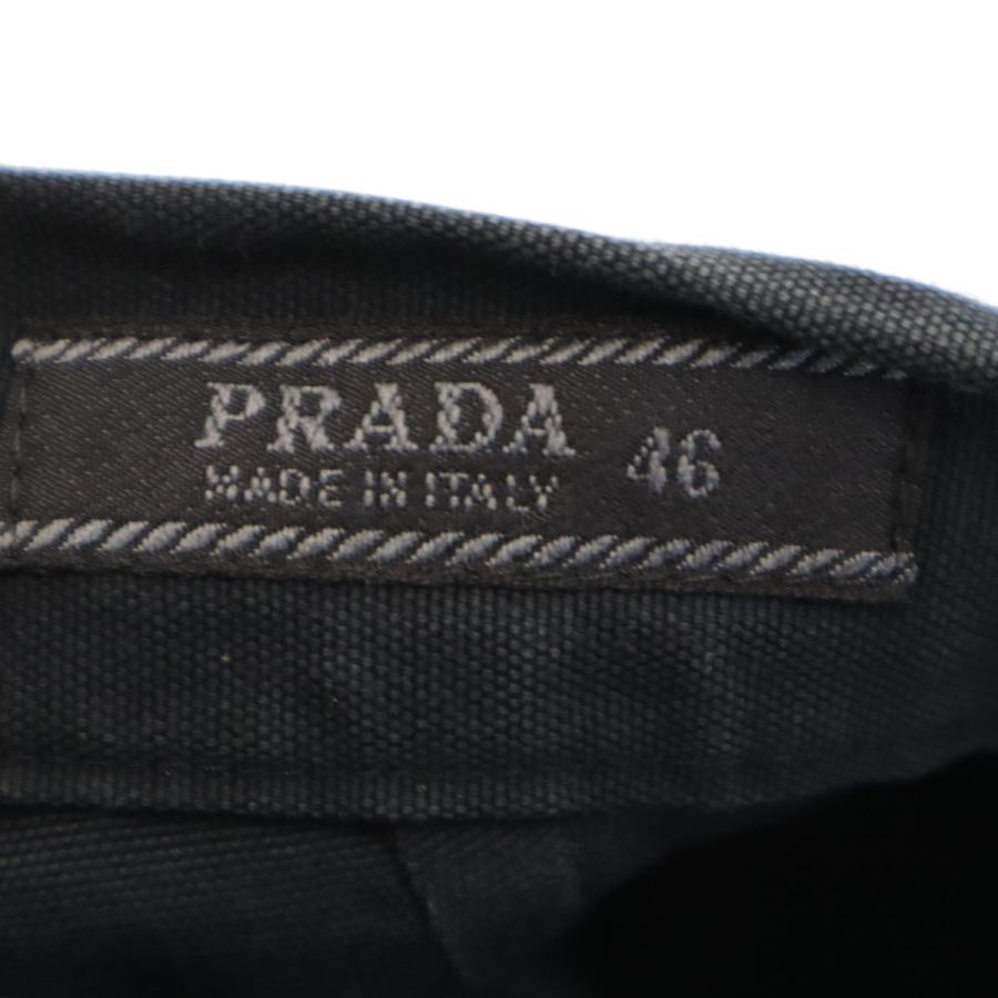 プラダ　レザーパンツ　46　LL? イタリア製　uesd PRADA（プラダ） イタリア製 ロングパンツ 46 ブラック メンズ 古着