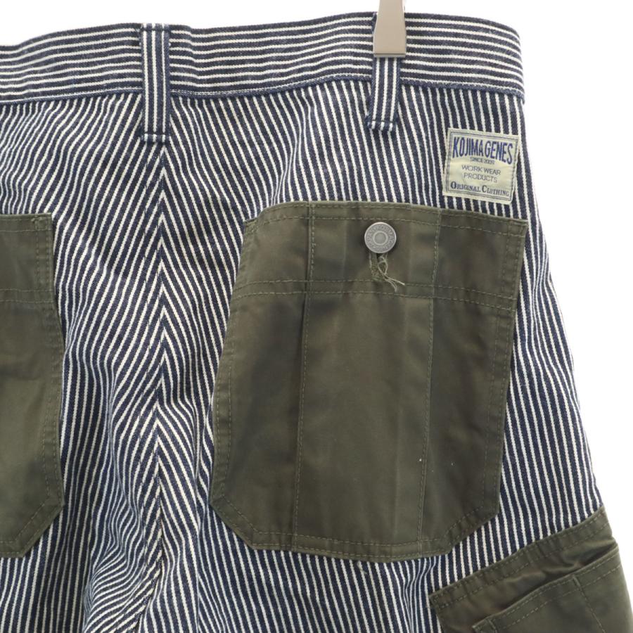 児島ジーンズ KOJIMA GENES OVER ALLS 日本製 ヒッコリーデニム カーゴ